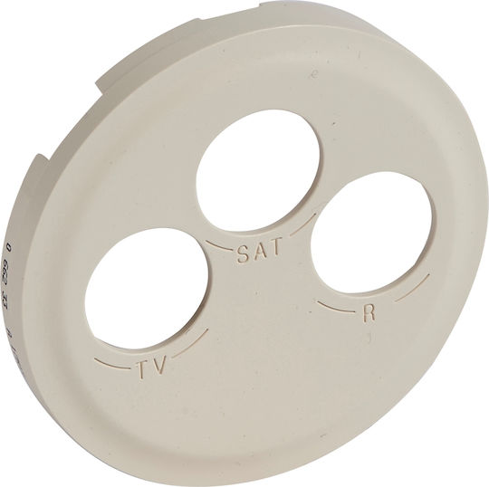 Legrand Celiane TV-Antenna Socket Front TV-RD-SAT Titanium in White Color 066233