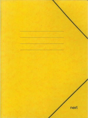 Next Folder Prespan with Rubber Band for Paper A4 Yellow