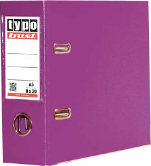 Typotrust Κλασέρ 8/20 για Χαρτί A4 με 2 Κρίκους Μωβ 1τμχ
