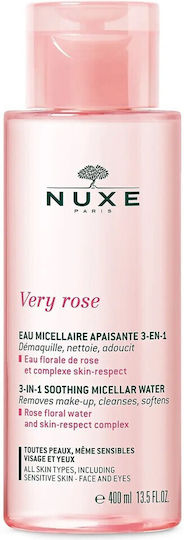 Nuxe Very Rose Micellar Water Face and Eye Makeup Remover with Soothing and Moisturizing Action 400ml