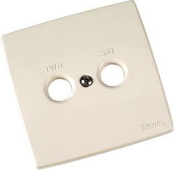 Televes TV-Antennen-Steckdosenplatte TV/FM-SAT in Beige Farbe 5440