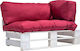 Canapea de colț Exterior from Pallets with Pillows 110x66x65cm