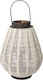 Fylliana Lantern Metallic Floor White 29x29x53εκ. 1pcs