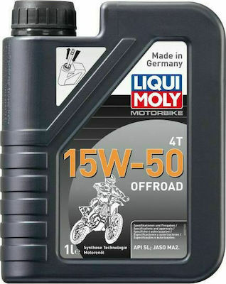 Liqui Moly Motorbike Offroad Synthetic Motorcycle Oil for Four-Stroke Engines 15W-50 1lt