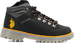 U.S. Polo Assn. Kids Leather Hiking Boots Jeckson Black