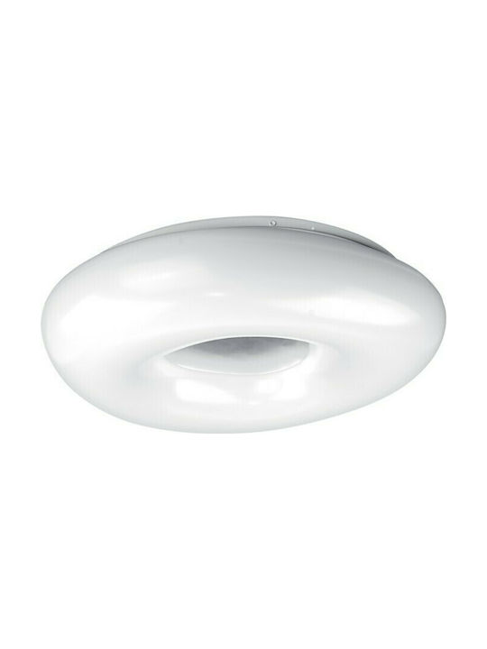 Modern Plastic Ceiling Mount Light with Integrated LED in White color 20W 4000K