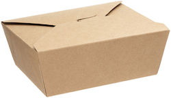 Intertan Disposable Food Paper Box Kraft 15x12x6.5cm 50pcs