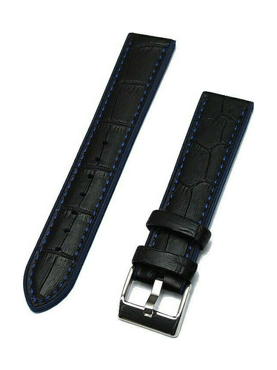 Diloy Straps Leather Strap Black 24mm