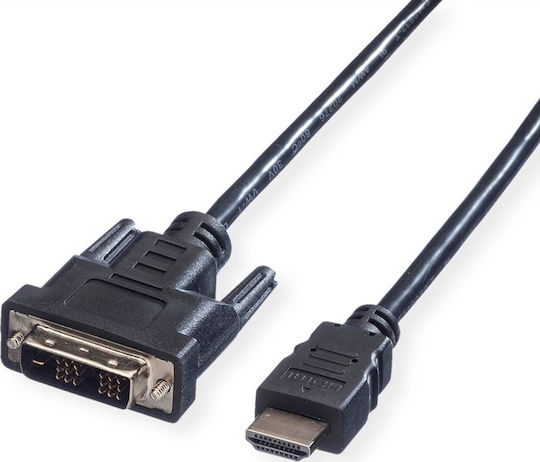 Value 5m DVI-D male to HDMI male Cable Black (11.99.5552-10)