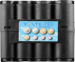 Volte-Tel Plastic Portable Coin Holder with 8 Number of Spit