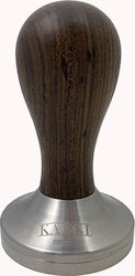 Karni Tamper with Flat Surface 58mm Dark Wood Sandalwood