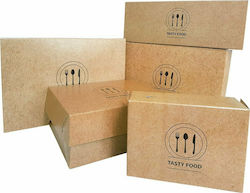 Disposable Steakhouse Paper Box Kraft 25x7x6cm 165pcs