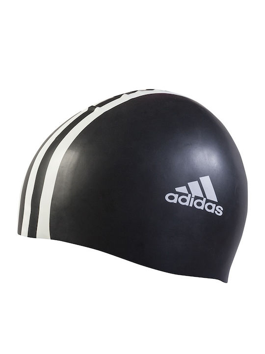 adidas 3-Stripes Silicone Adults Swimming Cap B...