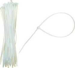 Pack of 50pcs White Plastic Cable Ties 400x5mm 200533_1