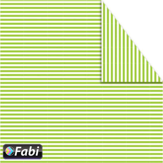 Fabi Cardboard Striped Double Sided Green 50x70cm