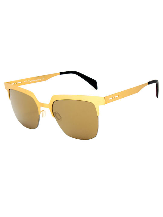 Italia Independent Sunglasses with Black Frame and Gold Gradient Lens 0503.120.120