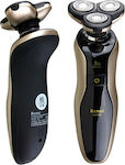 Kemei KM-3360 Rechargeable / Corded Face Electric Shaver Gold