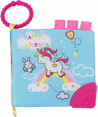 Kikka Boo Activity Book Εκπαιδευτικό Βιβλίο Δραστηριοτήτων Happy Unicorn made of Fabric for 0++ Months