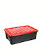 Homeplast Nak Plastic Storage Box with Lid Black 60x40x19cm