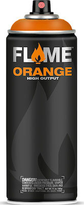 Flame Paint Σπρέι Βαφής Flame Orange Ακρυλικό με Ματ Εφέ Thick Black 400ml