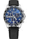 Victorinox Fieldforce Men's Watch 42mm Chronograph Battery with Black Leather Strap