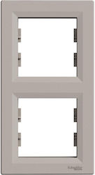 Schneider Electric Asfora Cadru Comutator 2 Locuri Montare Verticală în Culoare Gri EPH5810269