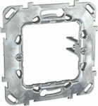 Schneider Electric Unica Support Frame for Switch Silver 2 Στοιχείων MGU7.002.GLS