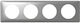 Legrand Celiane Switch Frame 4 Positions Vertical and Horizontal Installation in Silver Color 068924