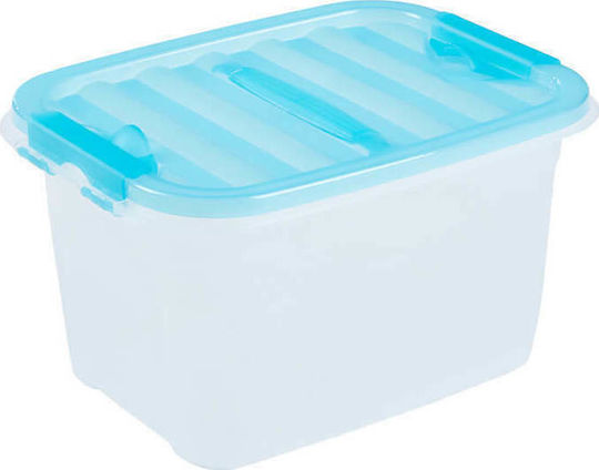 Homeplast Pin Пластмаса Кутия за съхранение с капак Light Blue 30x40x23см 1бр