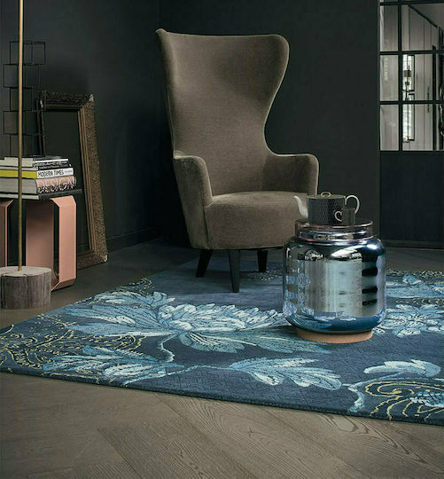 Wedgwood BC291520 Χειροποίητο Χαλί Ορθογώνιο Μάλλινο Blue Fabled Floral Navy 200x280cm