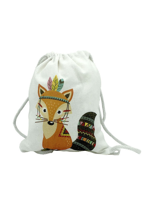 LiebeQueen Fox Kinder Rucksack Beuteltasche Weiß