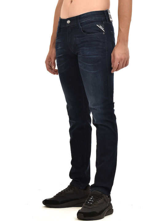 Replay Anbass Men's Jeans Pants Elastic Slim Fit Tapered Dark Indigo