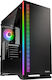 Zalman S5 Gaming Midi Tower Computer Case with Window Panel and RGB Lighting Black