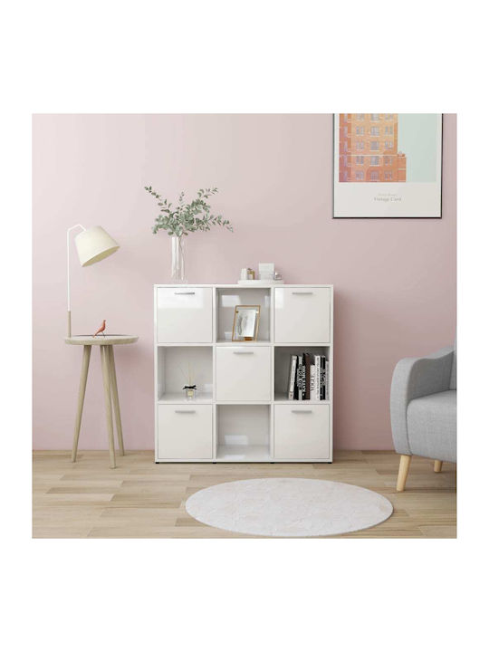 Bookcase White 90x30x90cm