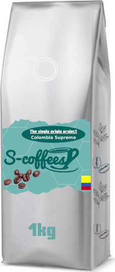 S-coffees Καφές Espresso Colombia σε Κόκκους 1kg