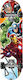 Stamp Avengers 8" Skateboard Kurzboard Buntes