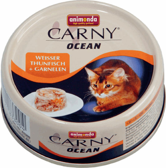 Animonda Ocean Wet Food for Adult Cats in Cans with Shrimps and Tuna Grain-Free & Gluten-Free 80gr