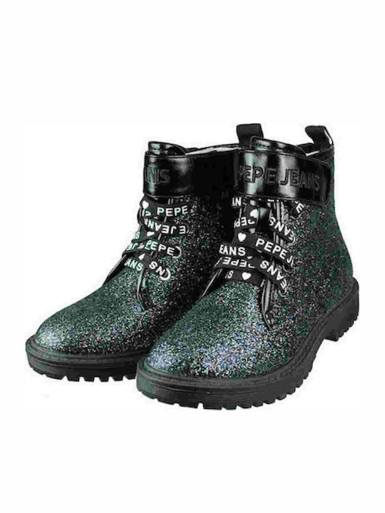 Hatton Kinderstiefel mit Schnürsenkeln Silber