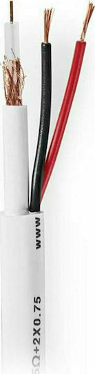 Nedis Cablu de conectare pentru sisteme CCTV 100m Alb White SCGR90300WT100