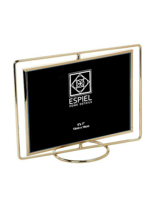 Espiel Photo Frame Metallic 15x20cm with Gold Frame