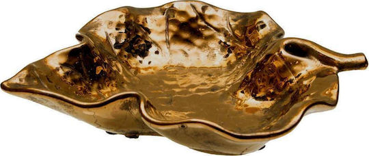 Art et Lumiere Decorative Platter Round Ceramic Leaf 28x28x6.5cm