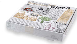 Set von 100 Boxen Pizza 30x30x4.2cm Kraft White