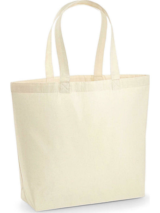 Westford Mill W225 Baumwolle Einkaufstasche in Beige Farbe