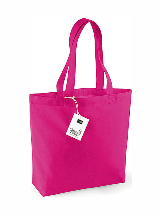 Westford Mill W180 Cotton Shopping Bag in Fuchsia color