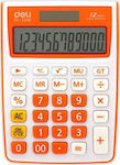 Deli Αριθμομηχανή 1238 12 Ψηφίων σε Πορτοκαλί Χρώμα