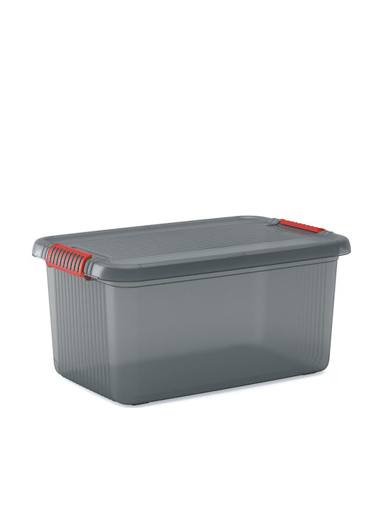 Kis Latch Kunststoff Aufbewahrungsbox mit Deckel Gray 59x39x28cm 1Stück