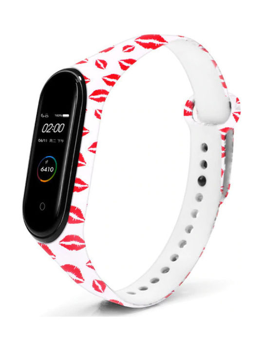 Lips Λουράκι Σιλικόνης Λευκό (Mi Smart Band 5/Mi Smart Band 6)