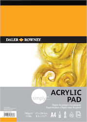 Daler Rowney Μπλοκ Ελεύθερου Σχεδίου Acrylic Α4 16 Φύλλα 190gr