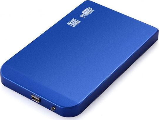 Твърд диск кутия 2.5" SATA III с връзка USB 2.0 в Син цвят