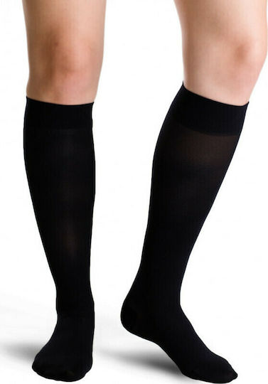 Varisan Top Normal Socks Calf High Graduated Compression with Silicone 18-21 mmHg Black